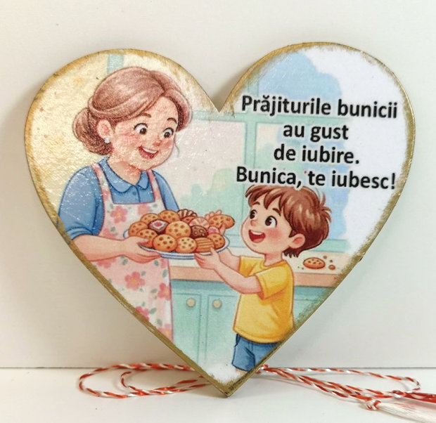 Martisor cu magnet personalizat pentru bunica