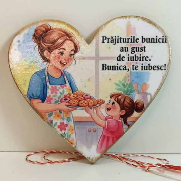 Martisor cu magnet personalizat pentru bunica