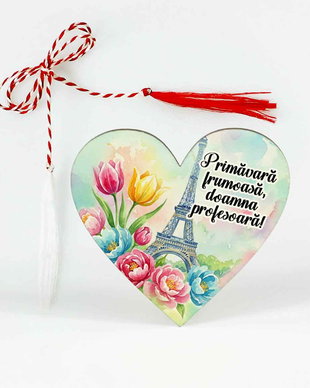 Mărțișor Broșă Personalizată pentru Profesoare de Limba Franceză