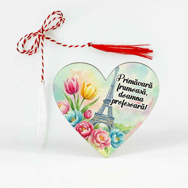 Mărțișor Broșă Personalizată pentru Profesoare de Limba Franceză