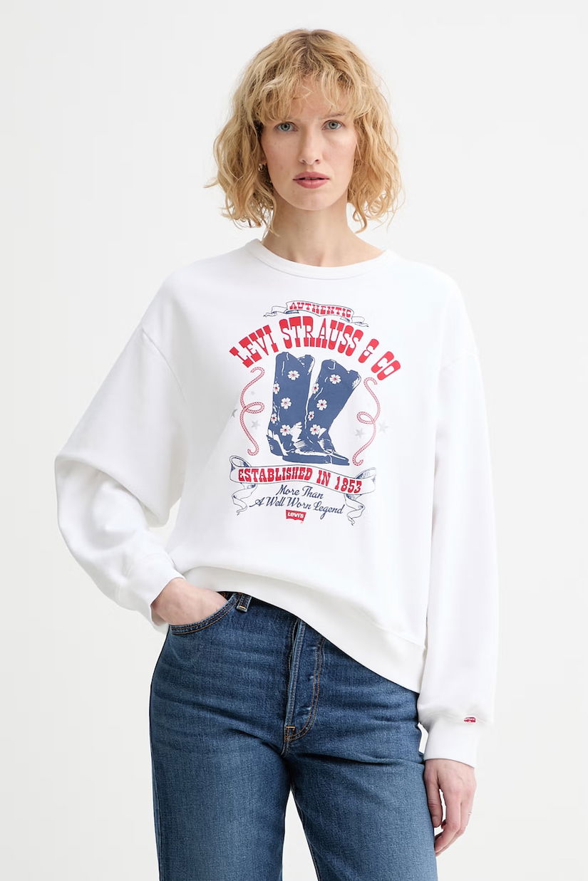 Levi's hanorac de bumbac GRAPHIC HERITAGE CREW