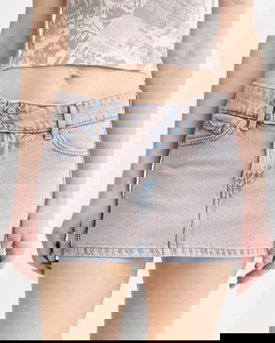 Levi's fustă jeans SUPERLOW MINI