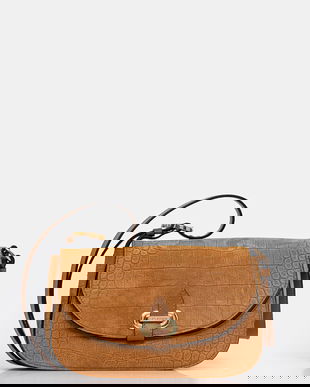 Pollini geantă de mână din piele întoarsă