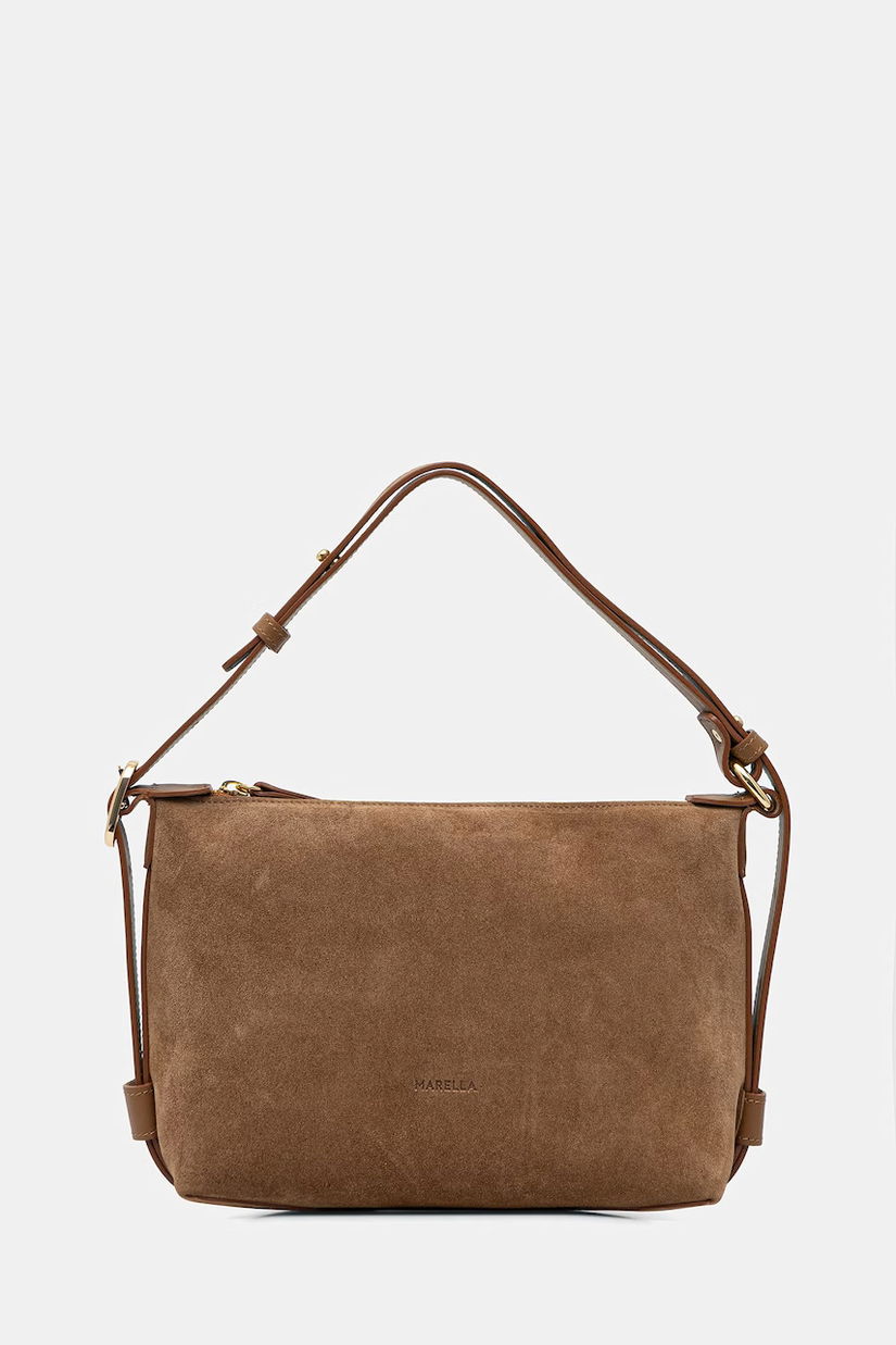 Marella geantă de mână din piele întoarsă MLAPUZZLE