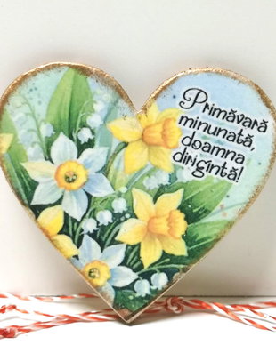 Martisoare cu flori personalizate pentru diriginta, profesoara
