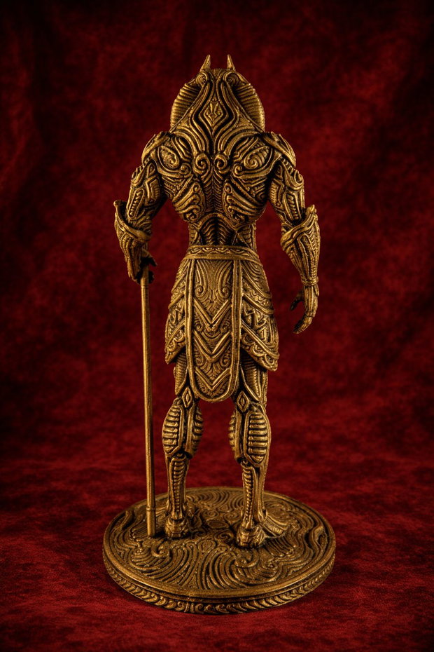 Statuetă Anubis Auriu Patinat 25cm - Pictată Manual