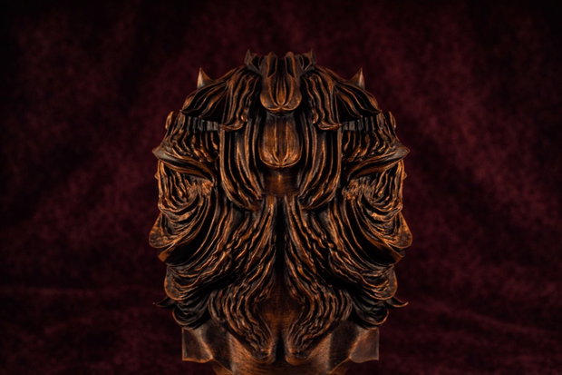 Statuetă Cap de Leu - Decor Birou / Living- Sculptură Bronz