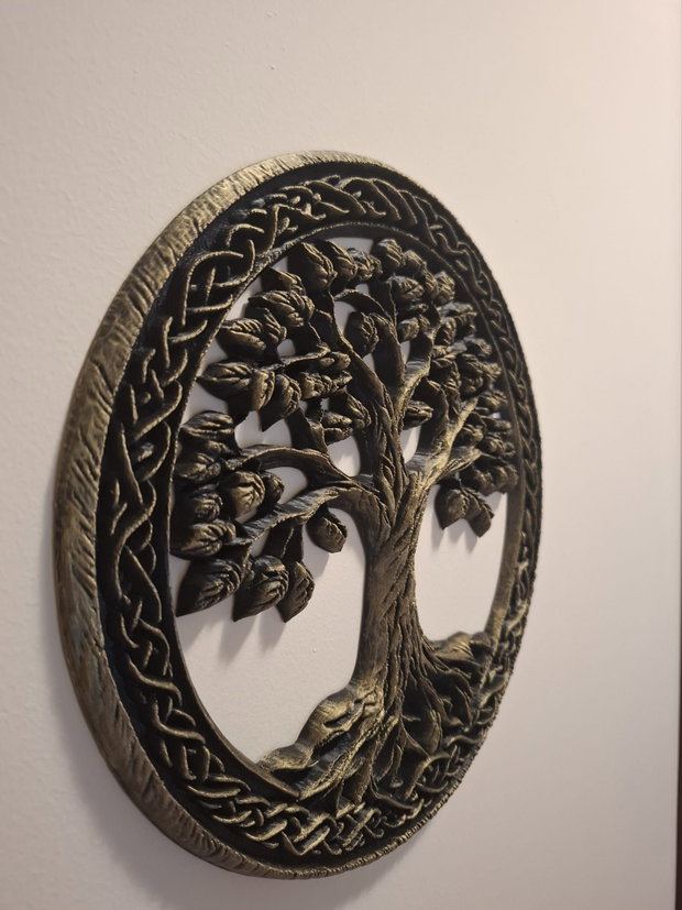 Decorațiune Copacul Vieții pictată manual, 25 cm