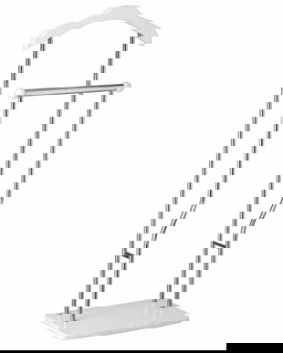 Portmantou dublu Greg, cu spatiu pentru pantofi, finisaj alb, 400x300x1070 mm