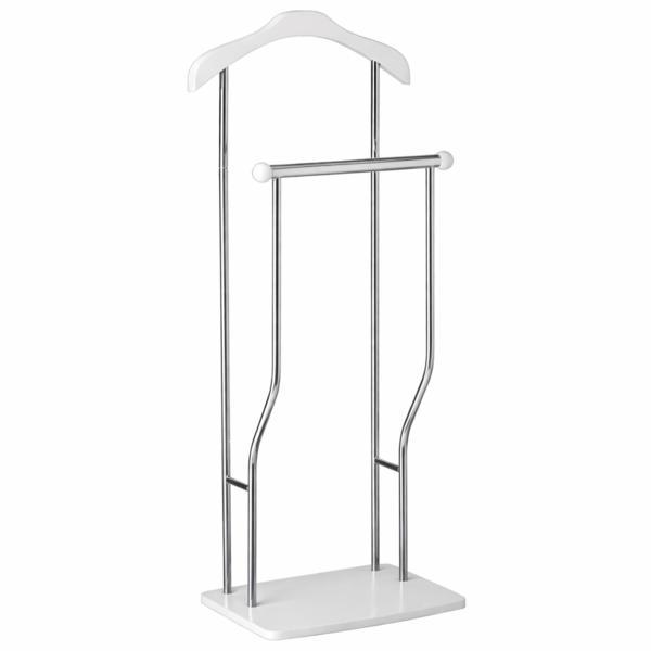 Portmantou dublu Greg, cu spatiu pentru pantofi, finisaj alb, 400x300x1070 mm