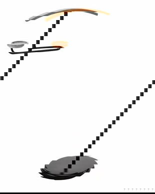 Portmantou Albin, finisaj negru/fag, 450x290x1050 mm