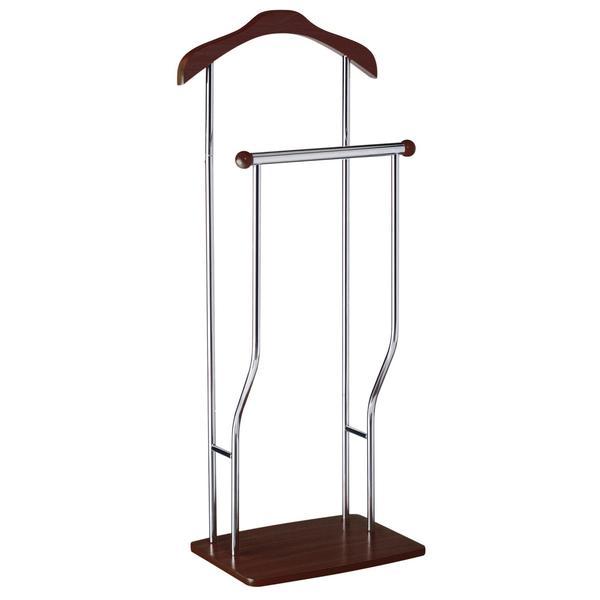 Portmantou dublu Greg, cu spatiu pentru pantofi, finisaj wenge maro, 400x300x1070 mm