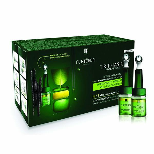 Serum tratament pentru scalp fără clătire Rene Furterer, Triphasic Progressive, 16 buc, 5.5 ml