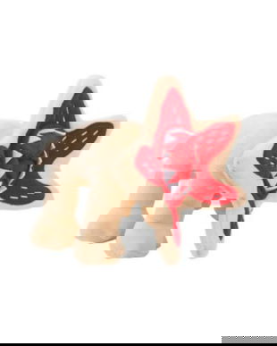 Jucărie de Pluș Demodog Monstru Fantastic, 25 cm, Bej cu Detalii Roșii, Moale și Realistă