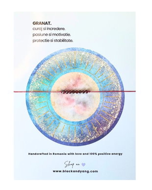 Bratara minimalista fina cu cristale - Granat