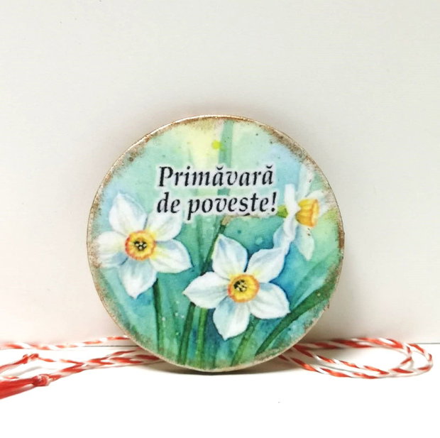 Martisor personalizat cu narcise