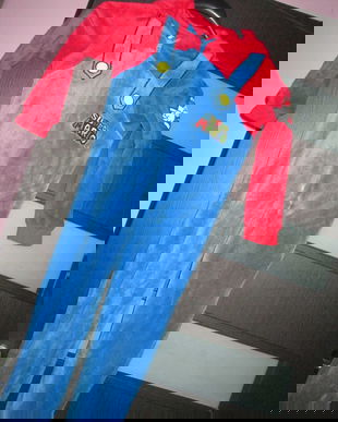 salopeta Super Mario copii 5-6 ani