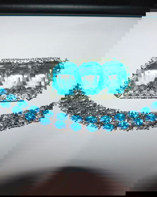 Brosa  mare . vintage ,  cristal  Bohemia,  bratara  noua  cristale zirconiu, cadou