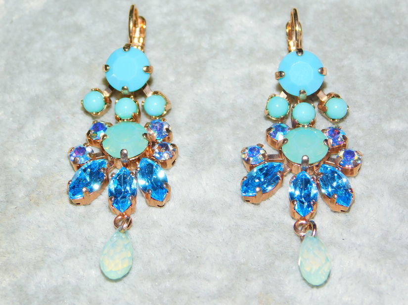 Cercei noi, Israel, candebru , lucrati manual , pietre semipretioase, spectaculosi