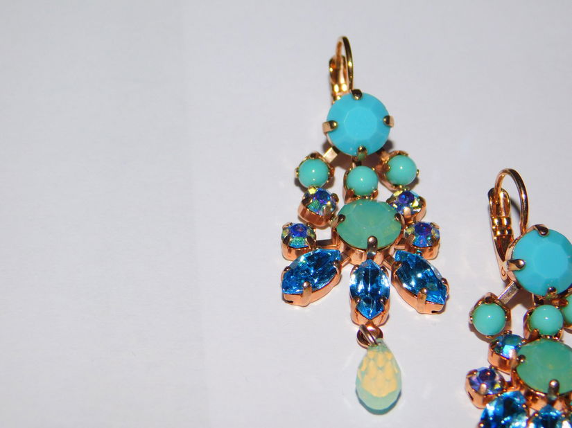 Cercei noi, Israel, candebru , lucrati manual , pietre semipretioase, spectaculosi