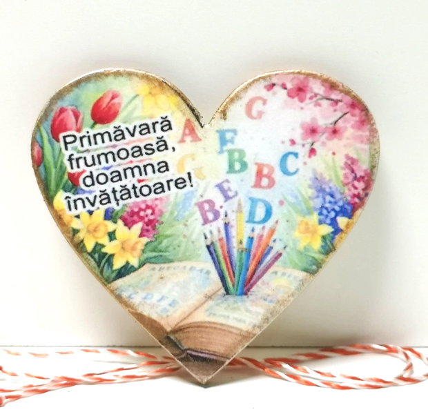 Martisor personalizat pentru invatatoare