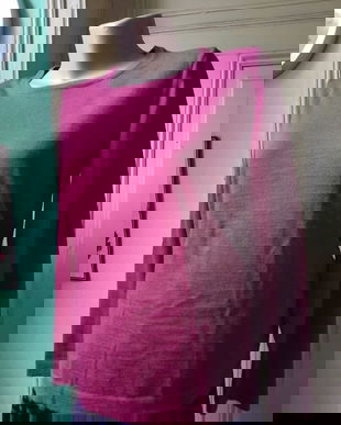 Bluza merino fin, ciclam