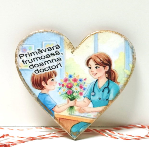 Martisor personalizat pentru doctor, medic pediatru