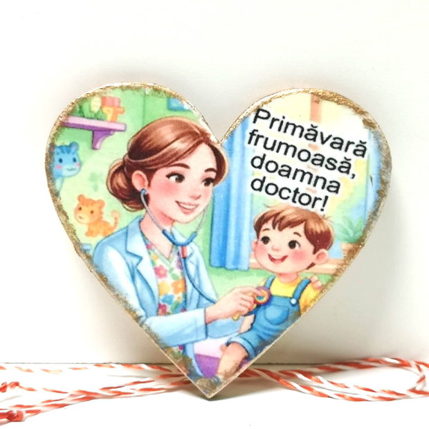 Martisor personalizat pentru doctor, medic pediatru