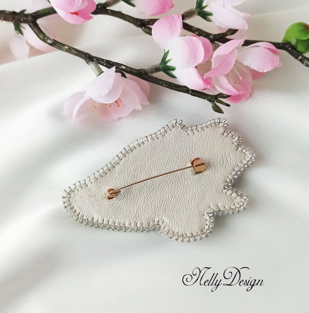Lalea - Brosa broderie manuala