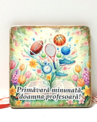 Martisor personalizat pentru profesoara sport, educatie fizica