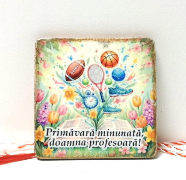 Martisor personalizat pentru profesoara sport, educatie fizica
