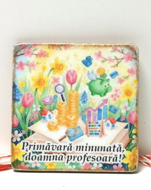 Martisor personalizat profesoara economie,
