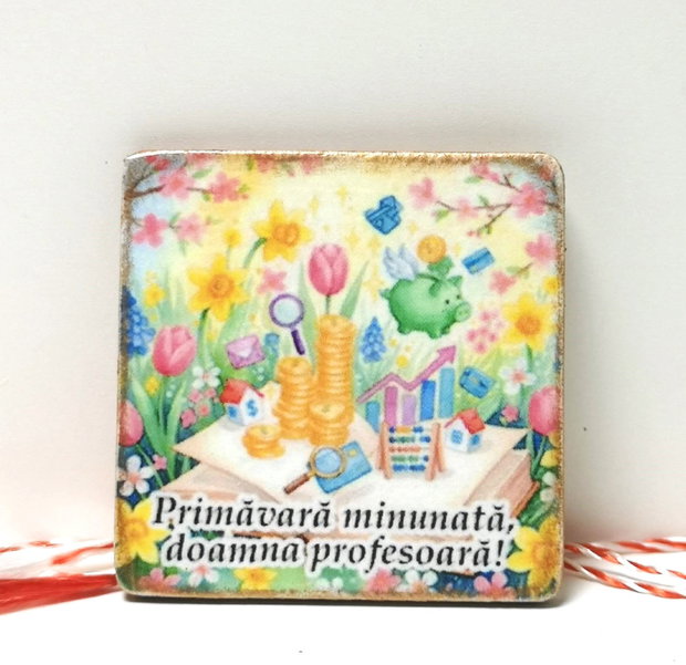 Martisor personalizat profesoara economie,