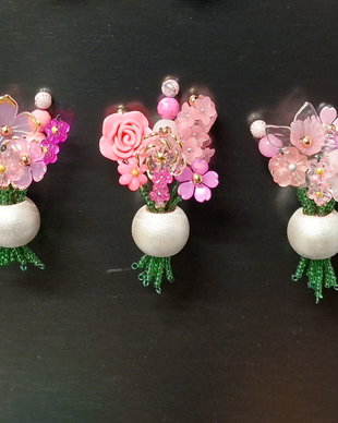 Beaded bouquet roz