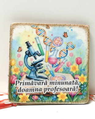 Martisor personalizat pentru profesoara biologie, stiintele  naturii