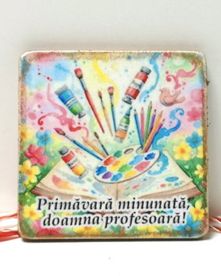 Martisor personalziat materii scolare,: profesoara desen, educatie plastica