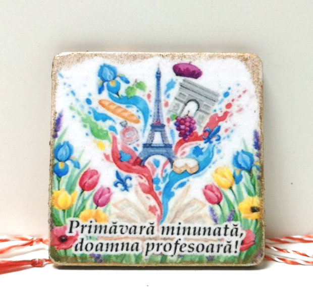Martisor personalziat materii scolare: profesoara franceza