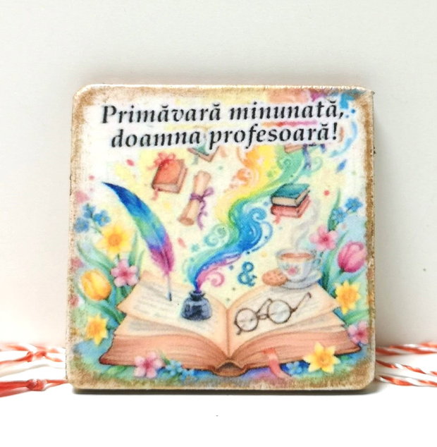 Martisor personalizat materii scolare: profesoara lb romana
