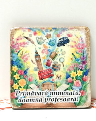 Martisor personalizat materii scolare: profesoara engleza
