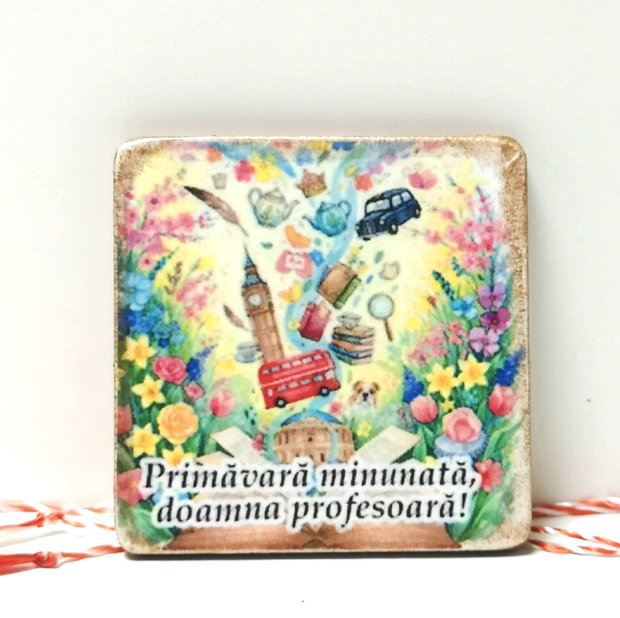 Martisor personalizat materii scolare: profesoara engleza