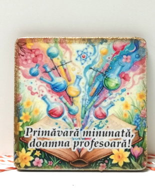 Martisor personalizat materii scolare: profesoara chimie, fizica