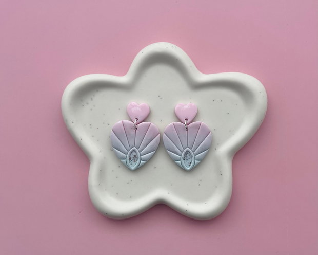 Cercei din lut polimeric CANDY HEART #C0075