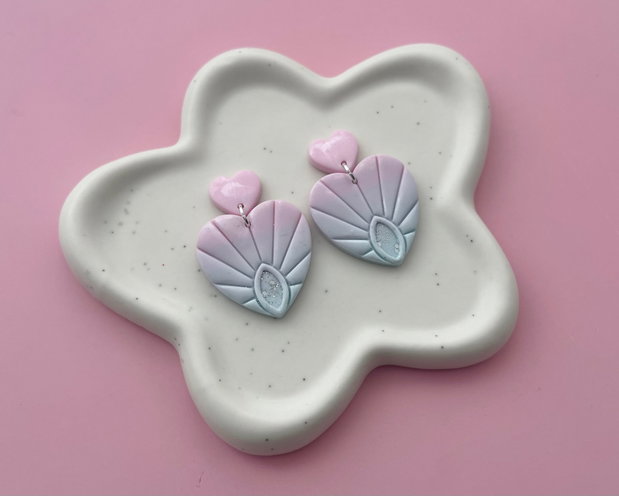 Cercei din lut polimeric CANDY HEART #C0075