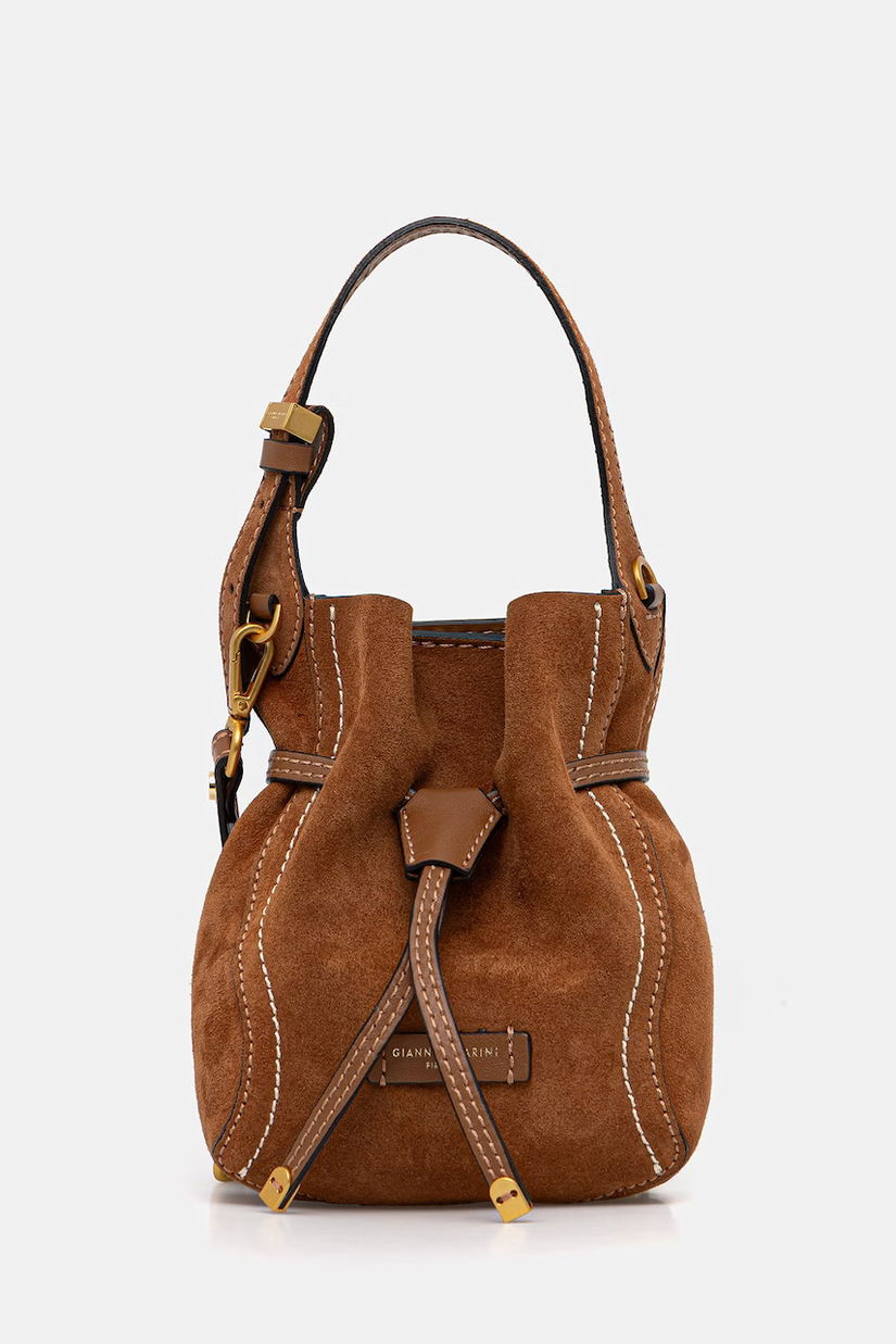 Gianni Chiarini geantă de mână din piele întoarsă SIENNA