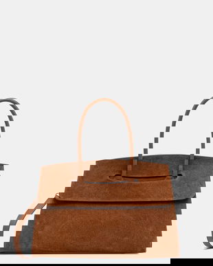 Answear.LAB geanta de mana din piele intoarsa