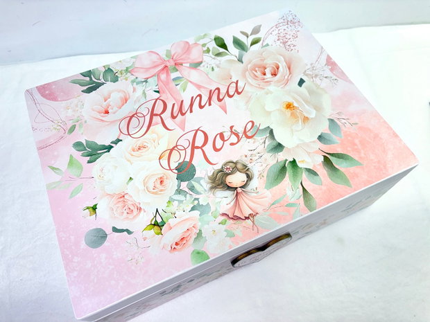 Cutie trusou botez - Pink roses