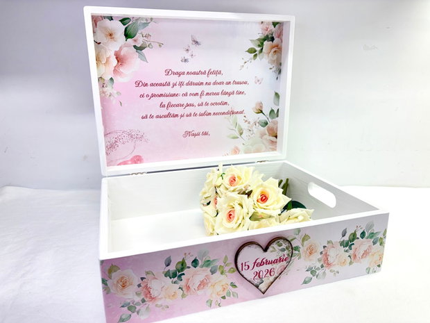 Cutie trusou botez - Pink roses