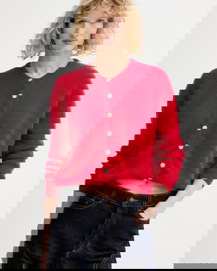 American Vintage cardigan din amestec de lână GILET ML COL ROND