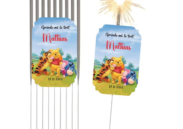 Etichete artificii de mână Winnie the pooh