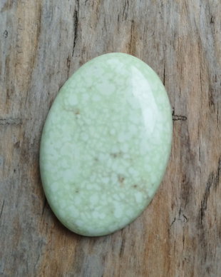 Cabochon crisopraz lemon, 41x29x6.5 mm